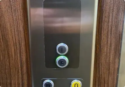 Control panel on a lift